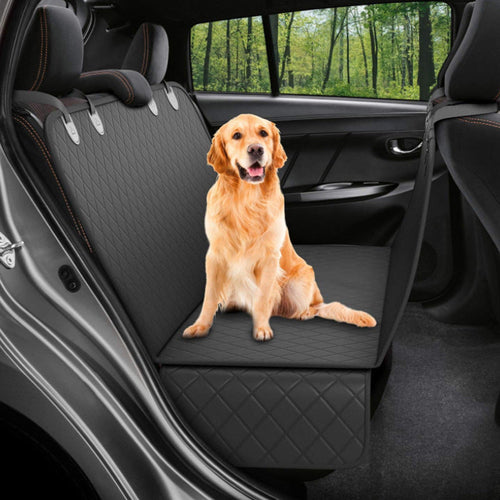 Dog Car Seat Cover with Mesh View Window & Hammock Design
