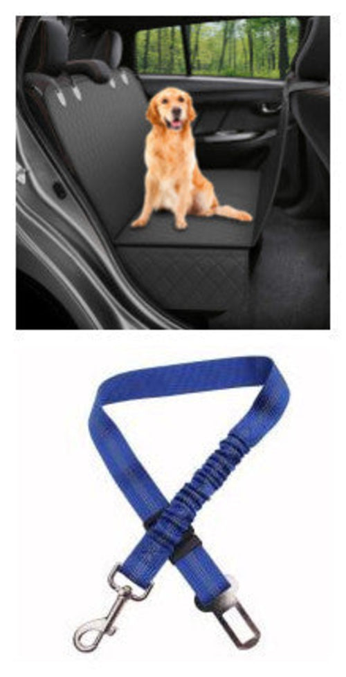Dog Car Seat Cover with Mesh View Window & Hammock Design