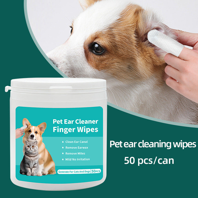 Disposable Pet Cleaning Wipes – Teeth & Ear Care (50 pcs Each)