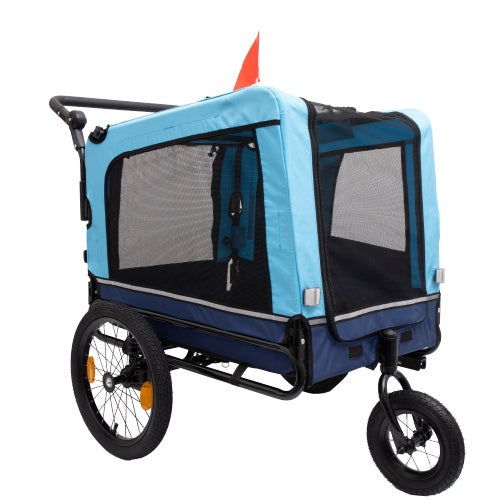 Outdoor Heavy Duty Foldable Utility Pet Stroller and Bicycle Trailer