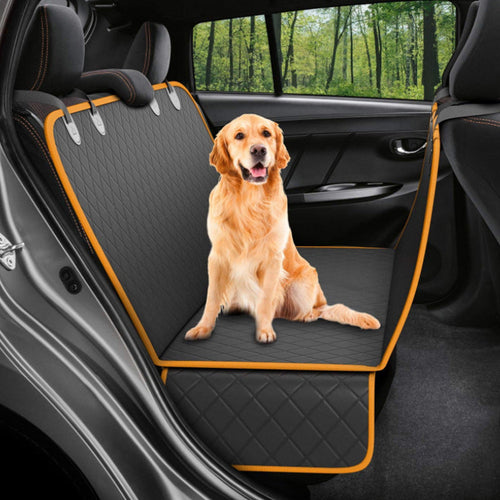 Dog Car Seat Cover with Mesh View Window & Hammock Design
