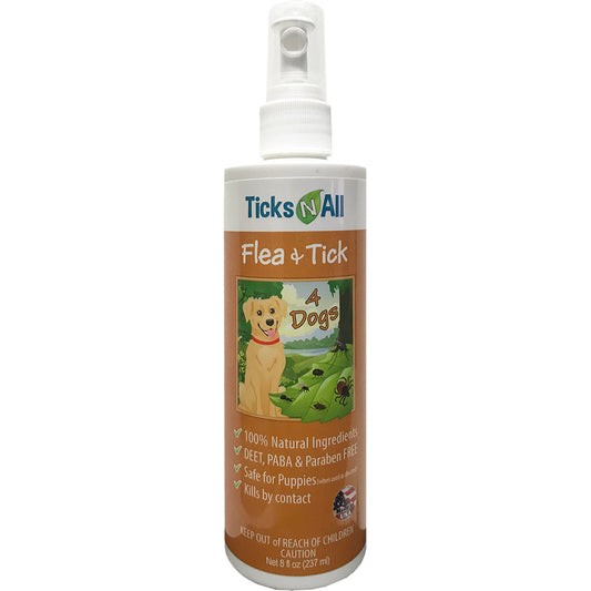 Ticks-N-All Flea & Tick Spray for Dogs – All-Natural Pest Repellent