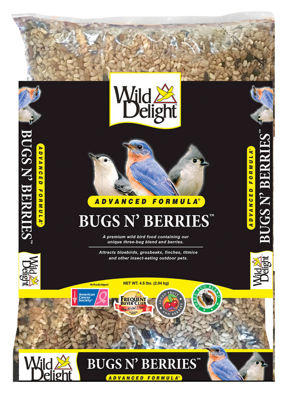 Wild Delight 8017728 Bugs N’ Berries Assorted Species Wild Bird Food – 4.5 lbs