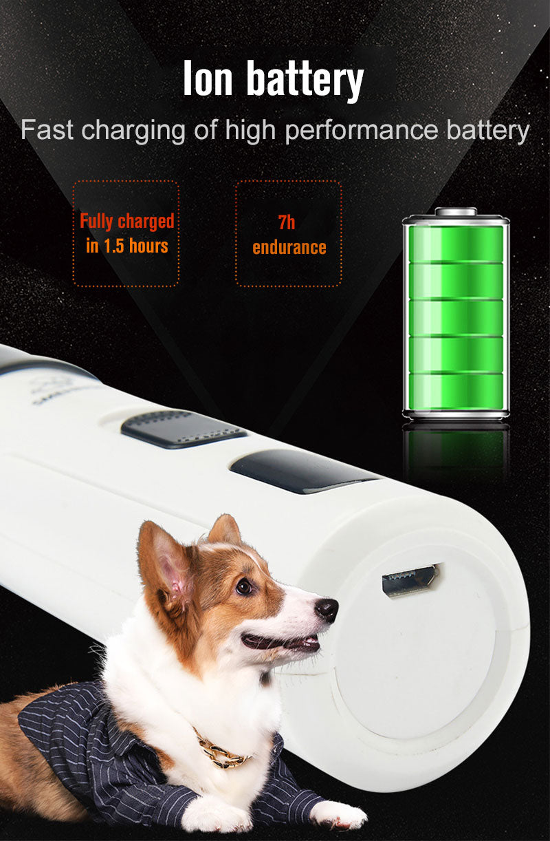 Cordless Pet Nail Trimmer – Rechargeable, Low-Noise Grinder with 2 Speeds