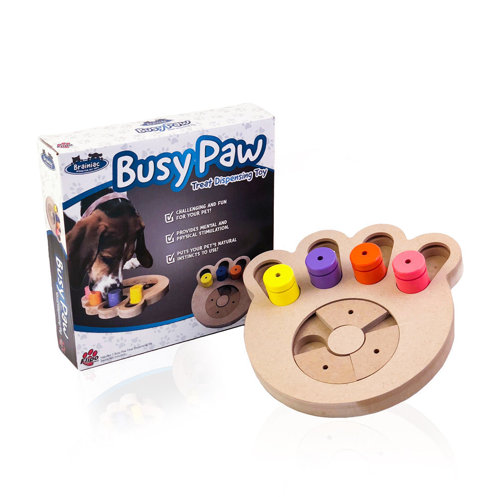 Brainiac Busy Paw™ Interactive Treat Puzzle Toy