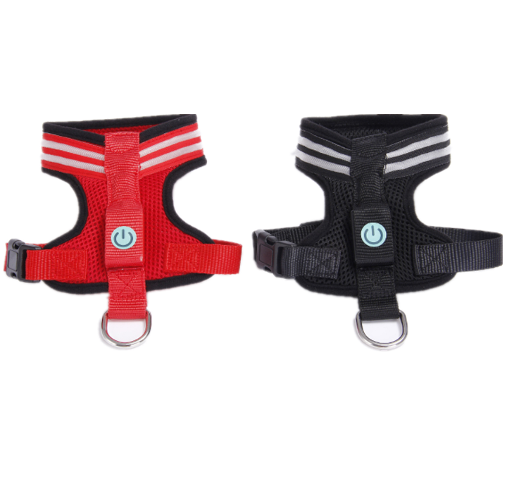 LED Dog Harness – Adjustable, Lightweight, and Rainproof