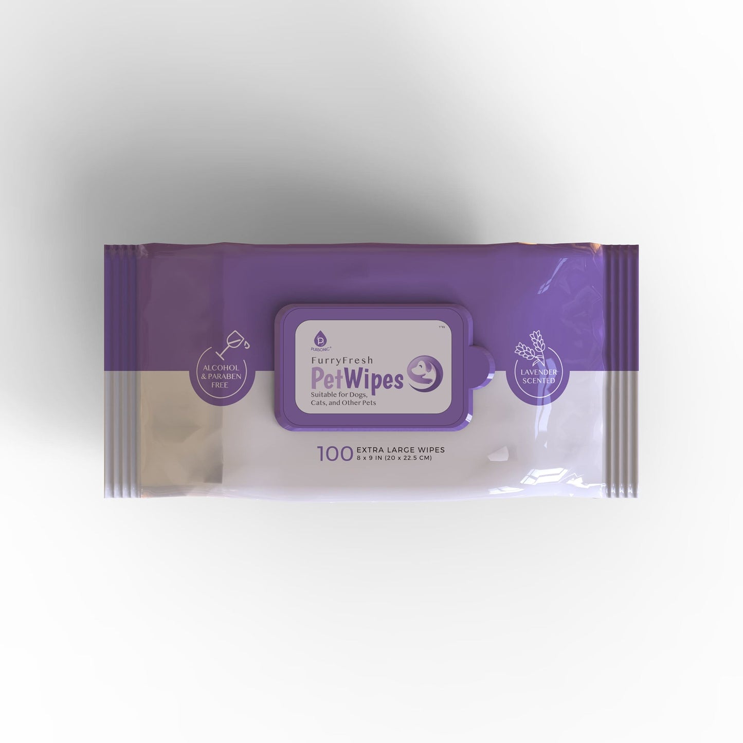 Furry Fresh™ Pet Wipes – Lavender Scented (100 Extra-Large Wipes)