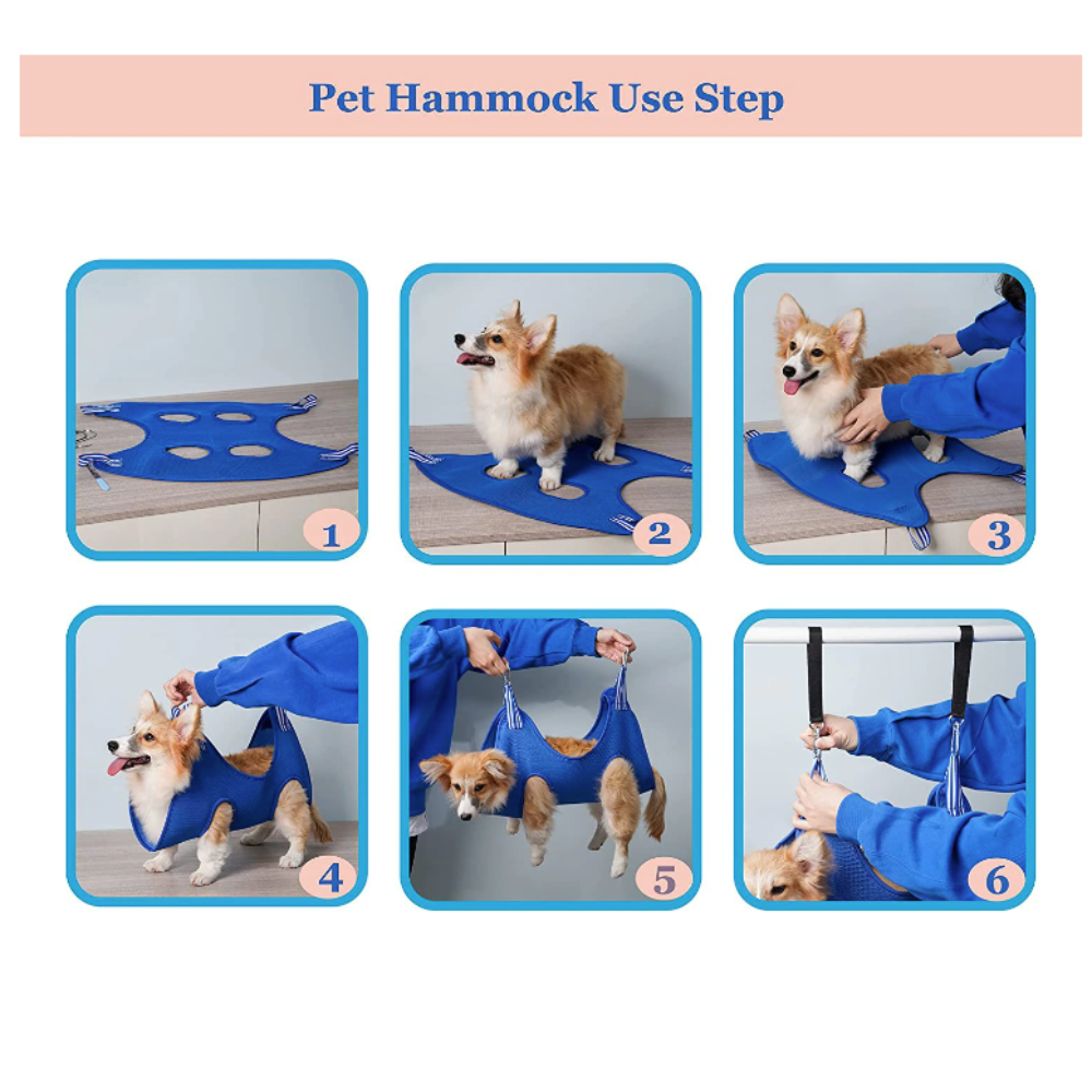 Cat & Dog Grooming Restraint Bag with Hammock – Stress-Free Grooming for Cats & Small Pets