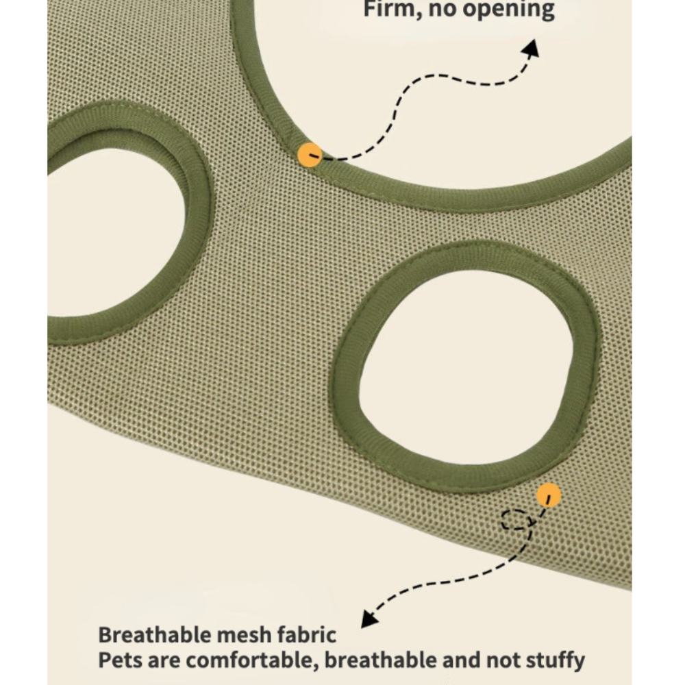 Cat & Dog Grooming Restraint Bag with Hammock – Stress-Free Grooming for Cats & Small Pets