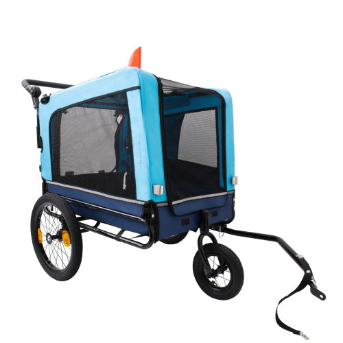 Outdoor Heavy Duty Foldable Utility Pet Stroller and Bicycle Trailer