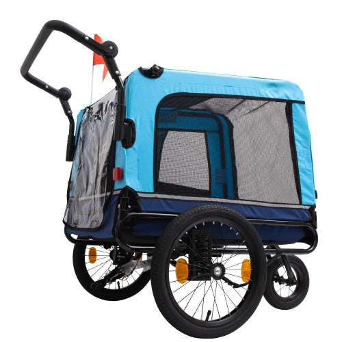 Outdoor Heavy Duty Foldable Utility Pet Stroller and Bicycle Trailer