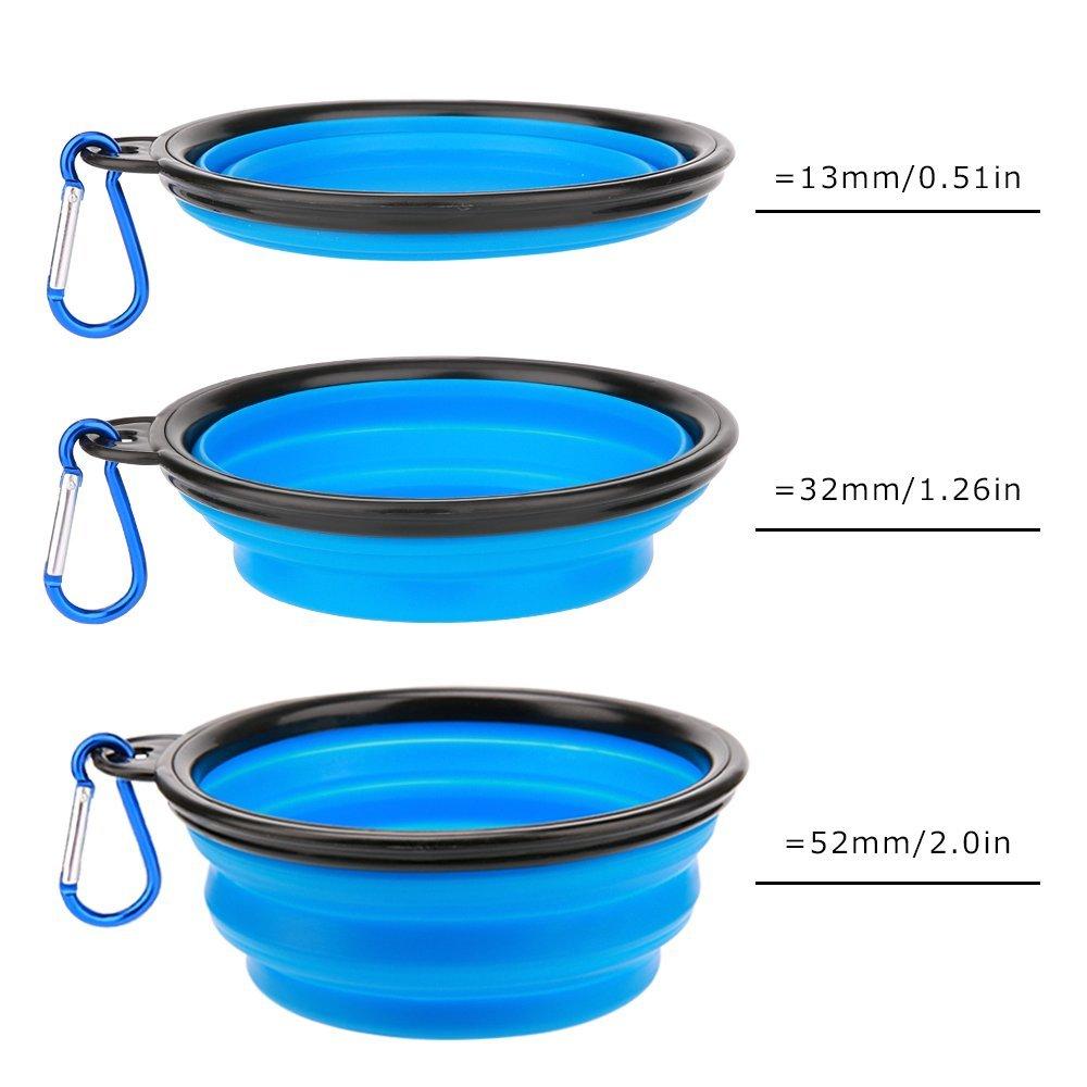2-in-1 Dog Water Bottle with Food Container & Collapsible Bowl